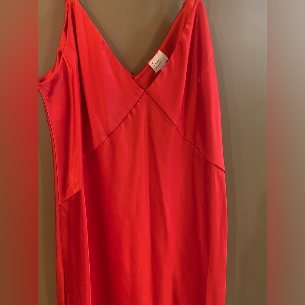 NWOT a new day Red Maxi Slip Dress - Picture 3 of 6